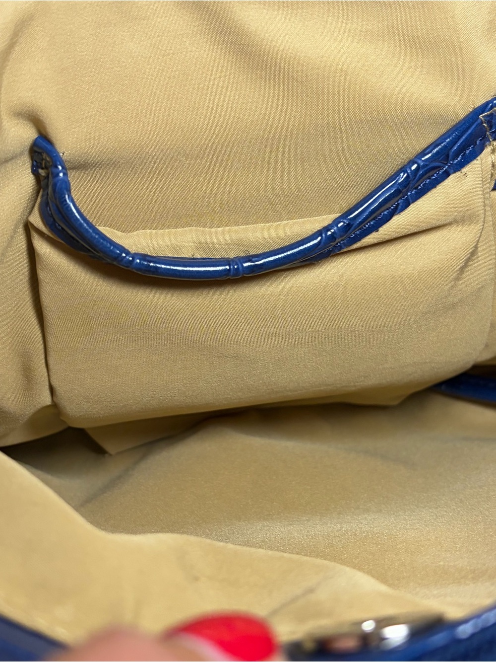 Giani Bernini Blue Croc-Textured Shoulder Tote - Picture 10 of 14